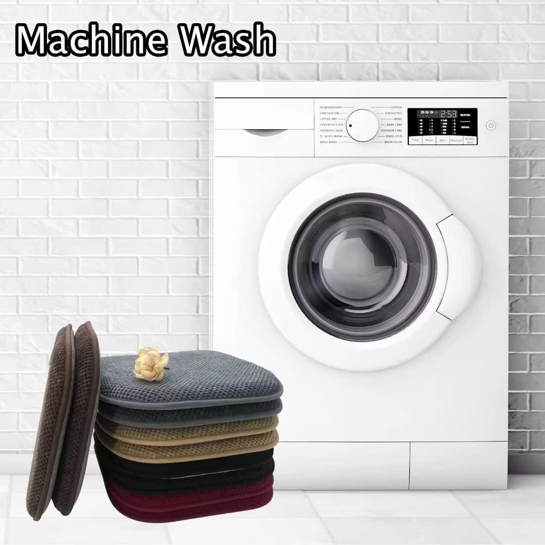 Khaki Foam Seat Cushions Kitchen Chairs Pads for Dining Chairs Non Slip Office Seat Cushions Washable U Shaped Soft Thick Large Metal Wooden Chair Cushions,17" x 15"