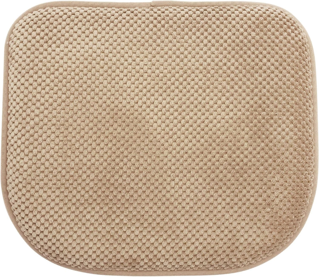 Khaki Foam Seat Cushions Kitchen Chairs Pads for Dining Chairs Non Slip Office Seat Cushions Washable U Shaped Soft Thick Large Metal Wooden Chair Cushions,17" x 15"