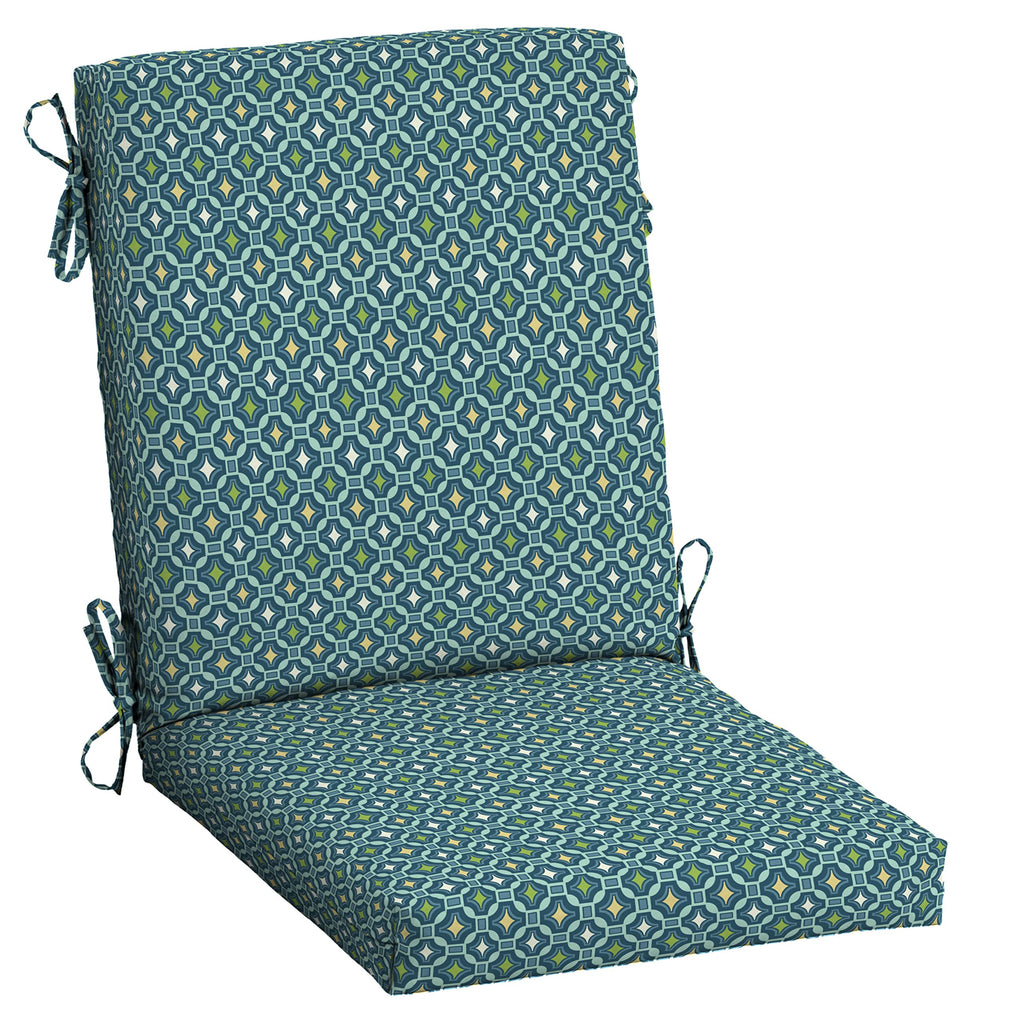 Arden 2-Pack Outdoor Patio Dining Chair Cushion, 20x44, Rain-Proof Seat Pad, Fade-Resistant Outdoor Cushion Bright Moss Green Leala