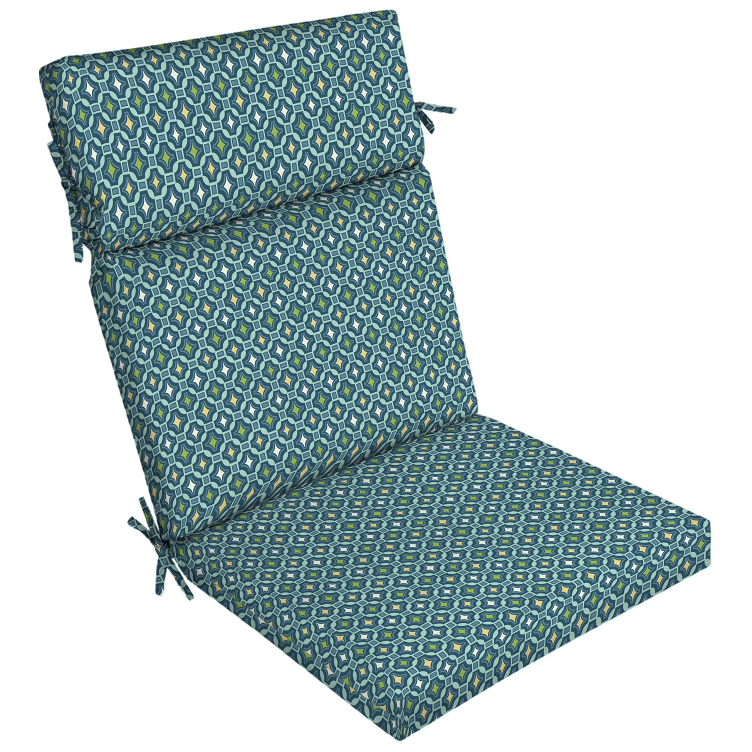 Arden Outdoor Chair Cushion, 21 x 20, Rain-Proof, Fade Resistant 20 x 21, Sapphire Blue Leala